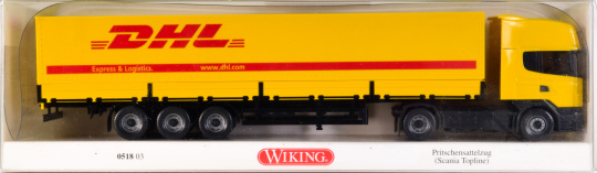 Wiking 0518 03 (1:87) – Scania Topline Pritschensattelzug DHL 