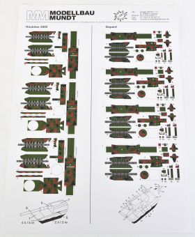 Modellbau Mundt (1:250) – Panzer-Set Haubitze 2000, Gepard 