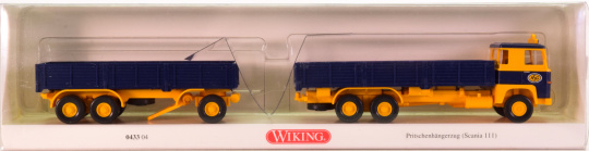 Wiking 0433 04 (1:87) – Scania 111 Pritschen-Hängerzug ASG 