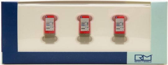 Rietze 70298 (1:87) – Fahrkartenautomat Rhätische Bahn (CH) 3 Stück, rot 