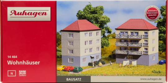 Auhagen 14464 (N) – Zwei Wohnhäuser, Bausatz 