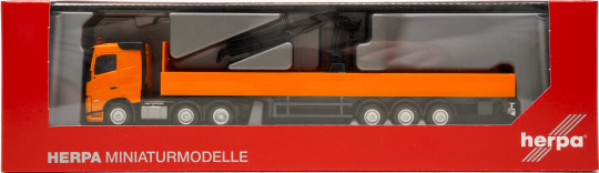 HO Camion Tombereau Roll-off Volvo FH 2020 FD Avec Remorque Goldhofer Tu4 Heerma