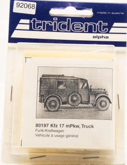 Trident 80197 (1:87) – Bausatz, Kfz 17 mPkw, Truck, Funk-Kraftwagen 
