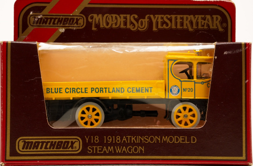 Matchbox Y-18 – Atkinson Dampflastwagen Modell D, Blue Circle Portland Cement, 1918 