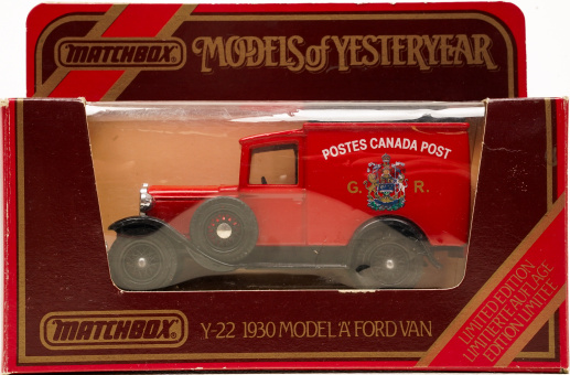 Matchbox Y-22 – Model A Ford Van, Canada Post, 1930 