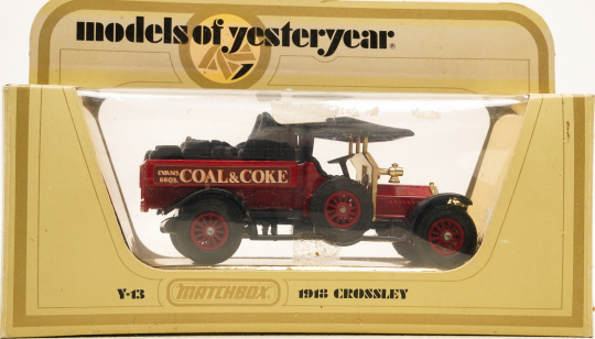 Matchbox Y-13 – Crossley, Coal & Coke, 1918 