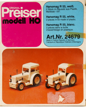 Preiser 24679 (1:87) – Bausatz, 2 Hanomag R 55, weiß 
