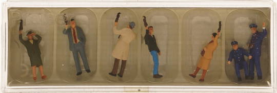Preiser 10405 (1:87) – Straßenbahnpersonal und Fahrgäste, 7 Figuren 
