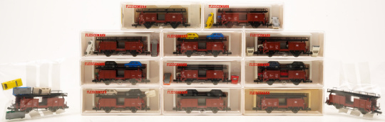 Gebrauchtemodellbahn | Fleischmann 8224 (N) – 13-teiliges Autotransport ...