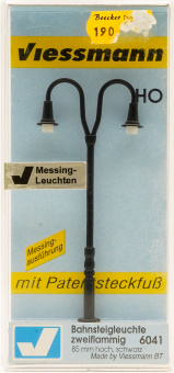 Viessmann 6041 (1:87) – Bahnsteigleuchte, zweiflammig, 85 mm hoch 