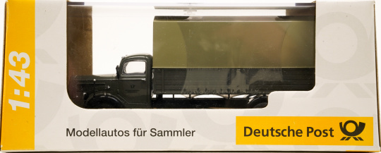 Schuco 03902S (1:43) – Mercedes-Benz L6600 Planen-LKW, Deutsche Bundespost 