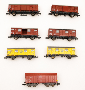 Fleischmann (N) – 7-teiliges Güterwagen-Set der DB 