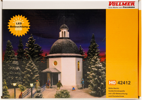 Vollmer 42412 (1:87) – Bausatz, Stille-Nacht-Gedächtniskapelle, LED-Beleuchtung 