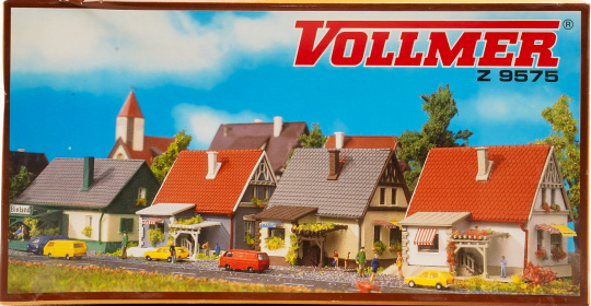 Vollmer 9575 (Spur Z) – Bausatz, Wohnhäuser, Adlerstraße 2-8 (4 Gebäude) 
