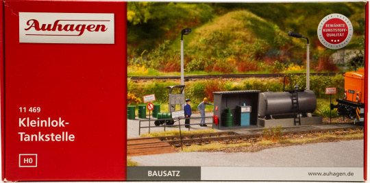 Auhagen 11469 (1:87) – Bausatz, Kleinlok-Tankstelle 