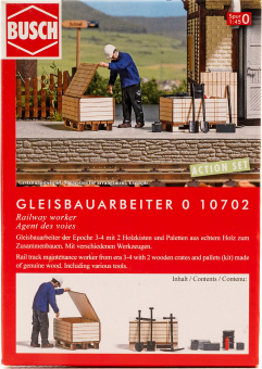 Busch 10702 (Spur 0) – Gleisbauarbeiter Epoche 3-4 