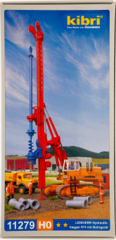Kibri 11279 (1:87) – Bausatz, LIEBHERR Hydraulikbagger 974 mit Bohrgerät 