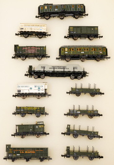 Minitrix – 14-teiliges Epoche I Wagen-Set 