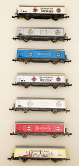 Roco (N) – 7-teiliges Schiebewandwagen-Set der DB 