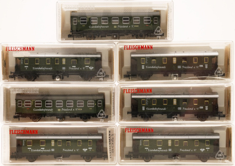 Fleischmann 8063 K – 7-teiliges Nahverkehrswagen-Set -Eisenbahnfreunde Friesland- 