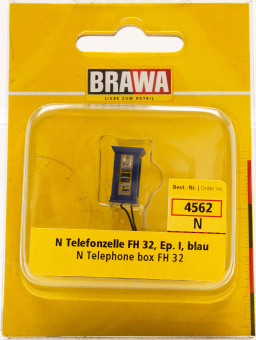 Brawa 4562 (N) – Telefonzelle FH 32, Ep. I, blau 