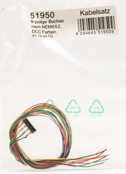 ESU 51950 – Kabelsatz mit 8-poliger Buchse nach NEM 652 