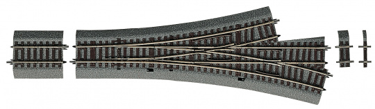 Roco 42543 – Dreiwegweiche DWW15 mit Handantrieb, mit Bettung 