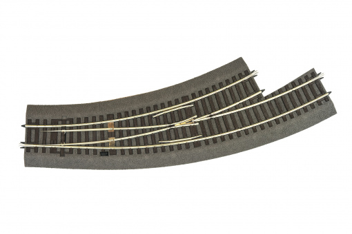 Roco 42572 – Bogenweiche links BWl3/4 mit Handantrieb, mit Bettung 