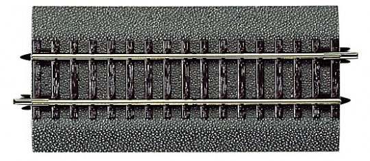 Roco 42511 – 6x Gerades Gleis DG1, Diagonalgerade Länge 119 mm, mit Bettung 