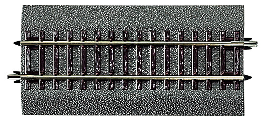 Roco 42512 – 6x Gerades Gleis G½ mit Bettung, Länge 115 mm 