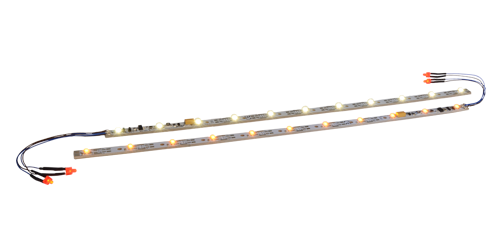 ESU 50700 –  Innenbeleuchtungs-Set analog mit Schlusslicht, 255mm, 11 LEDs, -Warm White- 