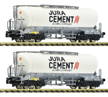 Fleischmann 6660090 (N) – 2-teiliges Silowagen-Set der Wascosa/Jura Cement 