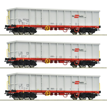 Roco 6600121 – 3-teiliges Set Offene Güterwagen Eanos der ÖBB 