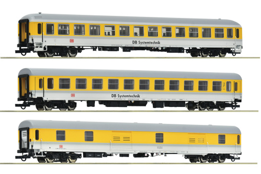Roco 74013 – 3-teiliges Messbeiwagen-Set -DB Systemtechnik- der DB AG 