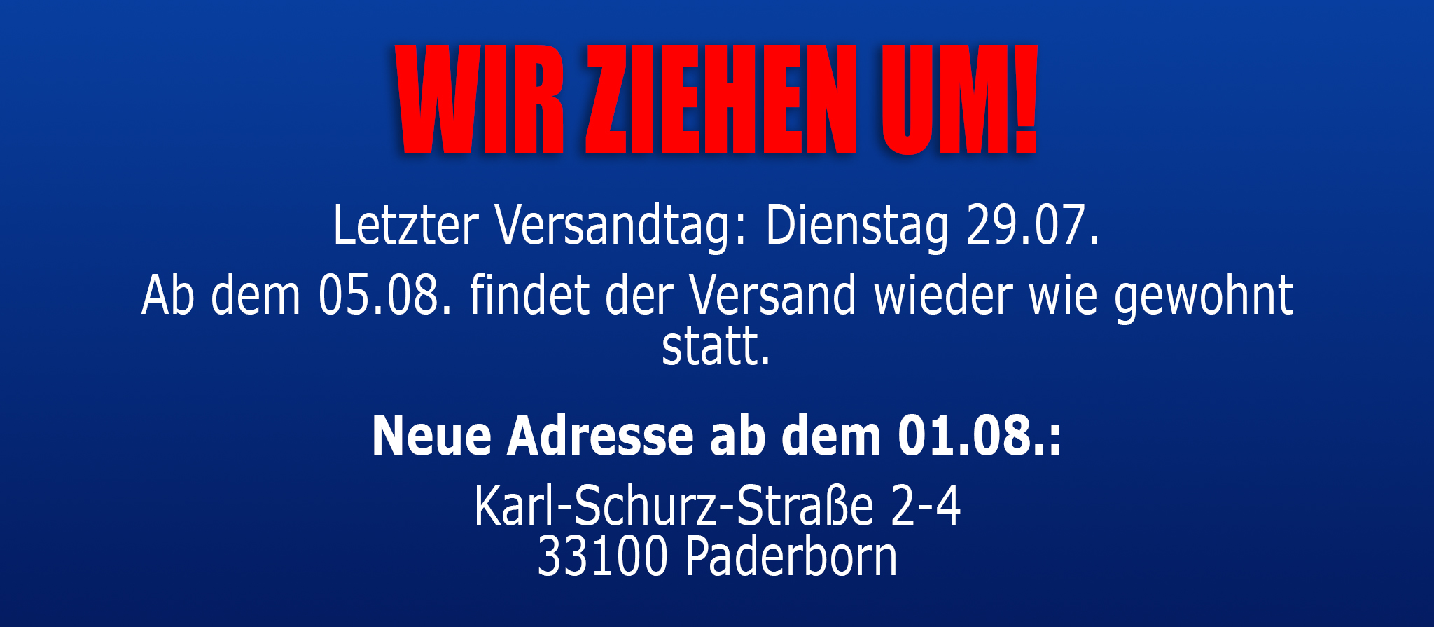Banner Umzug